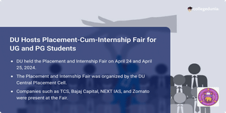 DU Hosts Placement-Cum-Internship Fair for UG and PG Students; See Details Here